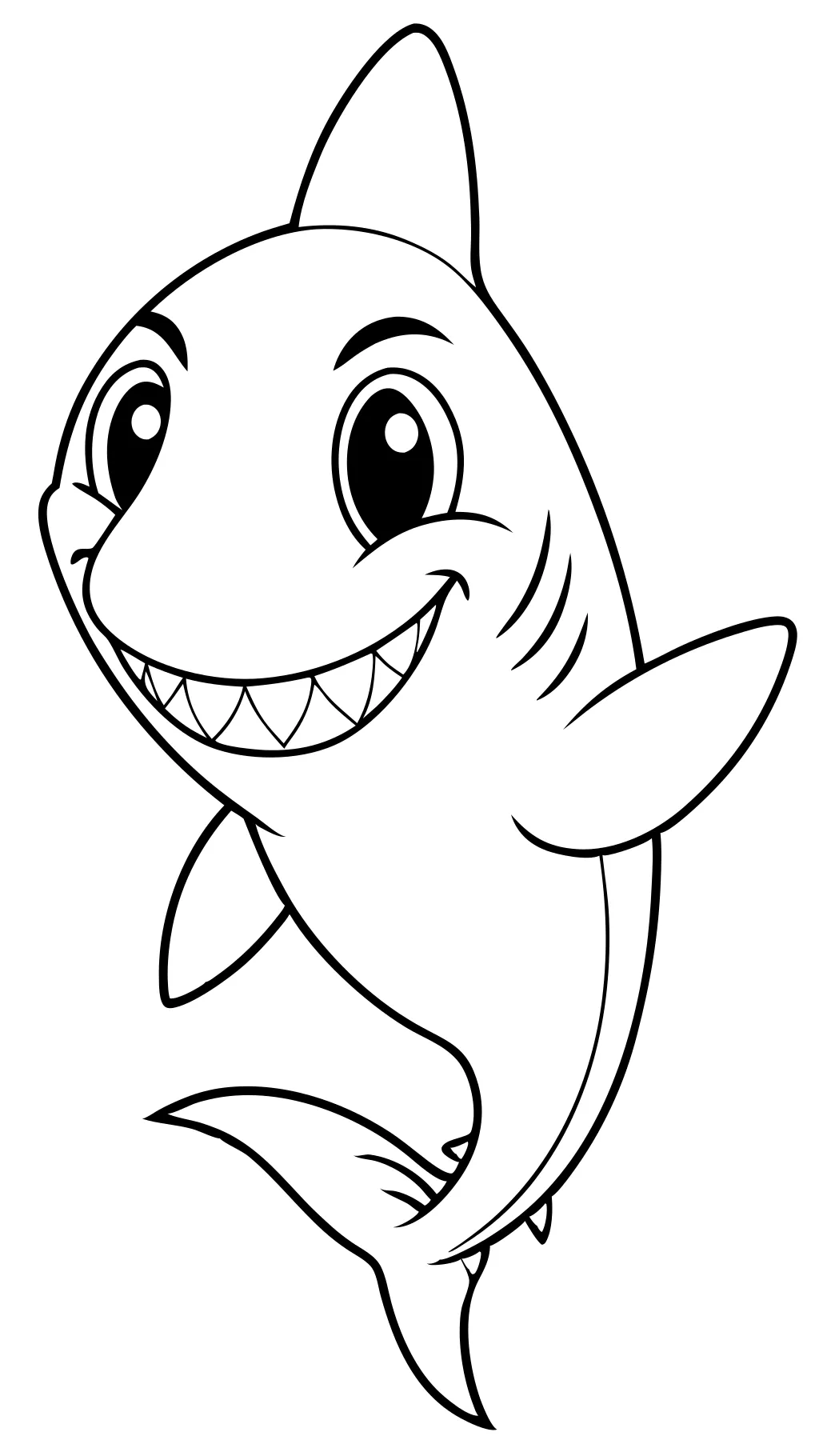 coloriages de requin mignons